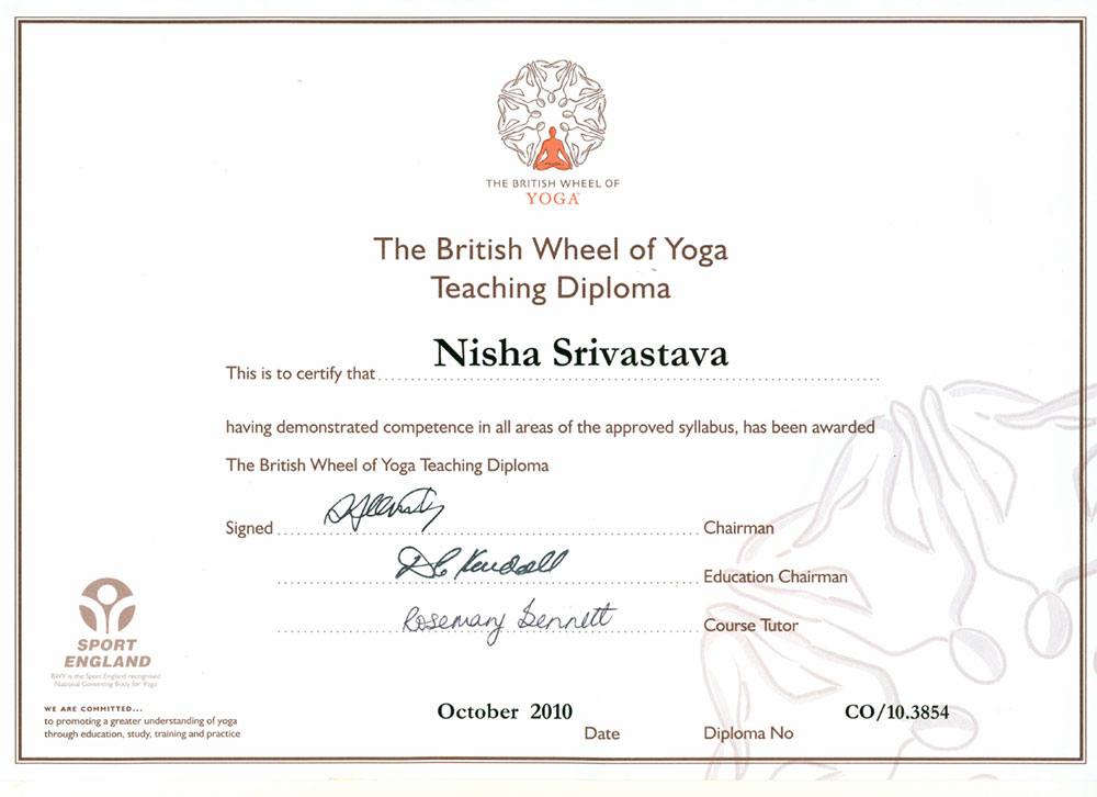 British Wheel of Yoga Diploma